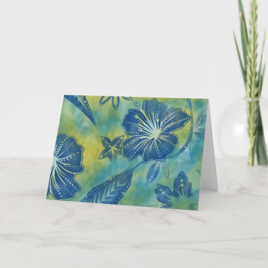 Carte de voeux Batik Balinais vintage (Devant)