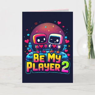 Carte de vœux Be My Player 2 – Amour de joueur mig