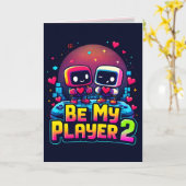 Carte de vœux Be My Player 2 – Amour de joueur mig (Fleur jaune)