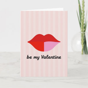 Carte de vœux Be My Valentine Kiss
