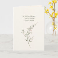 Carte de vœux Be Still pour les moments difficiles