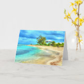 Carte de voeux Beach House (Fleur jaune)