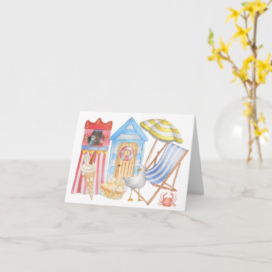 Carte de voeux Beach Life (Fleur jaune)