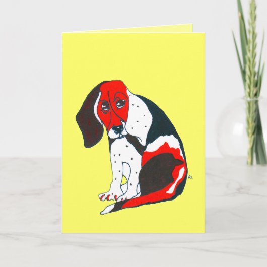 Carte de voeux beagle Fête des pères (Devant)