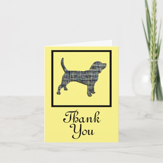 Carte de voeux beagle Hound Dog Merci (Devant)