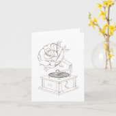 Carte de vœux Beautiful Music  (Fleur jaune)