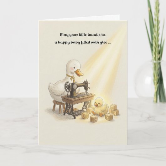 Carte de vœux bébé chrétienne à base de foi scinti (Devant)