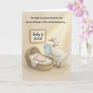 Carte de vœux bébé chrétienne à rythme cardiaque b