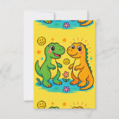 Carte de vœux bébé Dino (Devant)