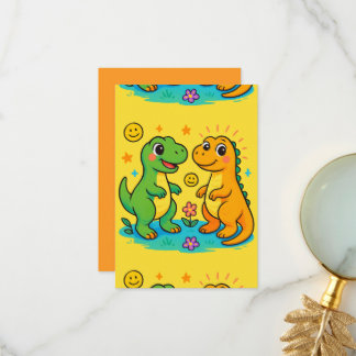 Carte de vœux bébé Dino