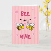 Carte de vœux Bee Mine (Fleur jaune)