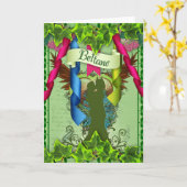 Carte de voeux Beltane Pagan (Fleur jaune)