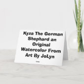 Carte de voeux berger allemande (Dos)