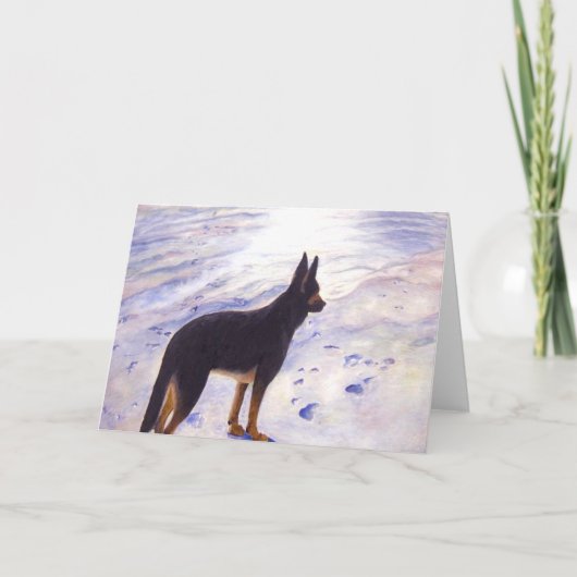 Carte de voeux berger allemande (Devant)