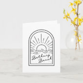 Carte de voeux Bethany Beach Sunset (Fleur jaune)