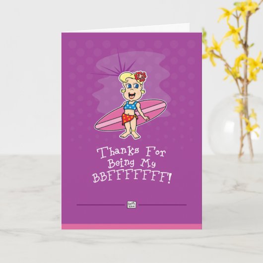 Carte de voeux BFF (Fleur jaune)