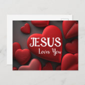 Carte de vœux biblique Jésus t'aime 2 (Devant / Derrière)