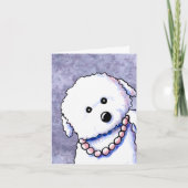 Carte de voeux Bichon In Pearls (Devant)