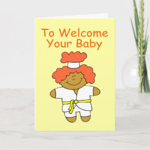 Carte de voeux bienvenue de baby shower d'arts