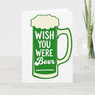 Carte de voeux bière verte