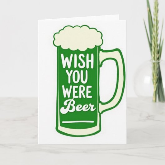 Carte de voeux bière verte (Devant)