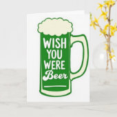 Carte de voeux bière verte (Fleur jaune)