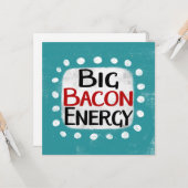 Carte de voeux Big Bacon Energy (Devant/Arrière en situation)
