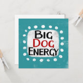 Carte de voeux Big Dog Energy (Devant/Arrière en situation)
