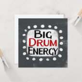 Carte de voeux Big Drum Energy (Devant/Arrière en situation)
