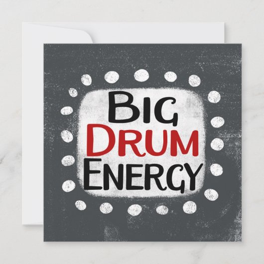 Carte de voeux Big Drum Energy (Devant)