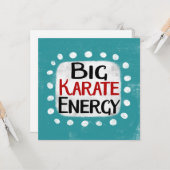 Carte de voeux Big Karate Energy (Devant/Arrière en situation)