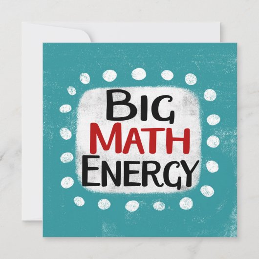 Carte de voeux Big Math Energy (Devant)