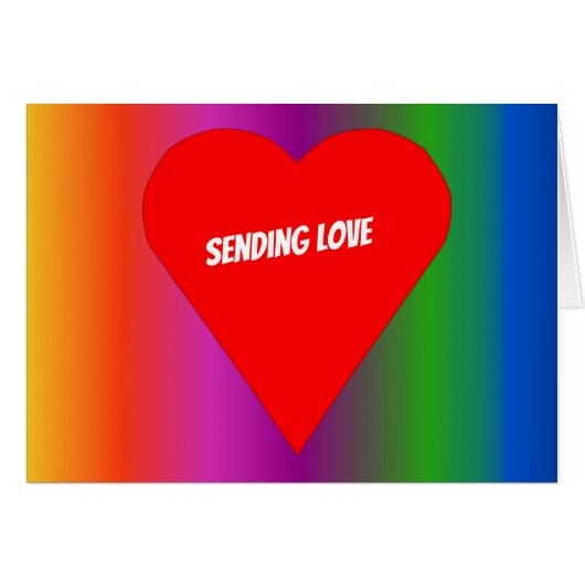 Carte de voeux Big Red Heart (Devant horizontal)