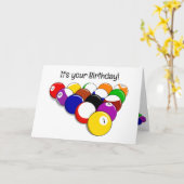 Carte de voeux Billiard Balls Design (Fleur jaune)