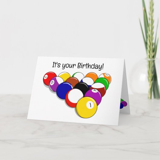 Carte de voeux Billiard Balls Design (Devant)