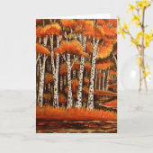 Carte de voeux Birch (Fleur jaune)