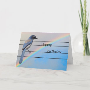 Carte de voeux - Birthday Blue Bird