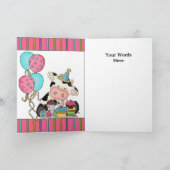 Carte de voeux Birthday Cow (Intérieur)