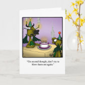 Carte de voeux Birthday Humour Dragons (Fleur jaune)