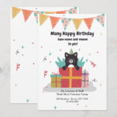 Carte de voeux Birthday Kitten de Vet (Devant / Derrière)