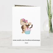 Carte de voeux Birthday Monkey (Dos)