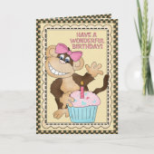 Carte de voeux Birthday Monkey (Devant)