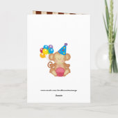 Carte de voeux Birthday Monkey (Dos)