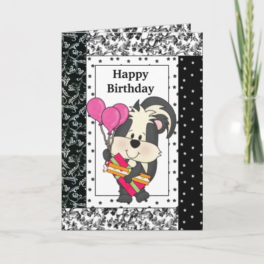 Carte de voeux Birthday Skunk (Devant)
