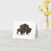 Carte de voeux Bison (Fleur jaune)
