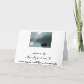 Carte de voeux Black Bear & Moonlight (Dos)