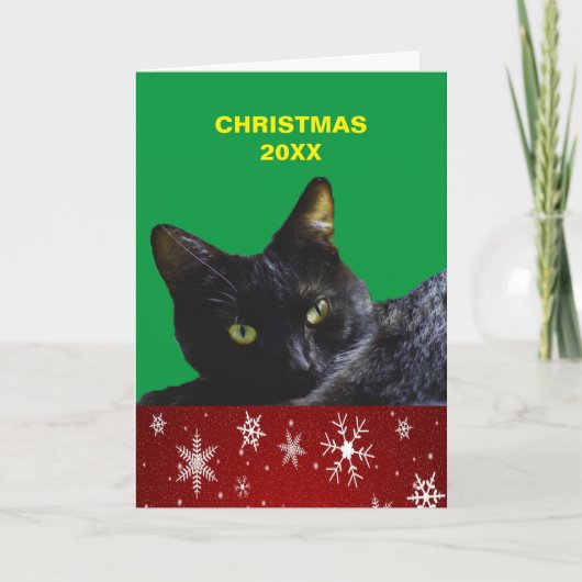 Carte de voeux Black Cat Christmas 20XX (Devant)