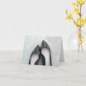 Carte de voeux Black Chaussures (Fleur jaune)
