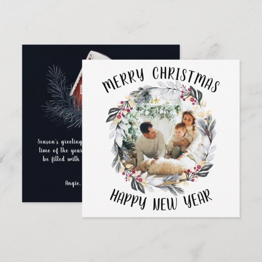 Carte de voeux Black et Red Christmas Wath (Devant / Derrière)