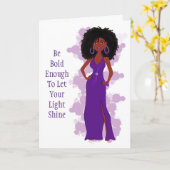Carte de vœux Black Girl Magic (Fleur jaune)